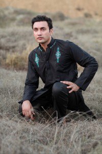 black kurta wear boy in stylish 2013