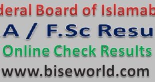 Bise Federal Board F.A / F.Sc Annual Result 2023
