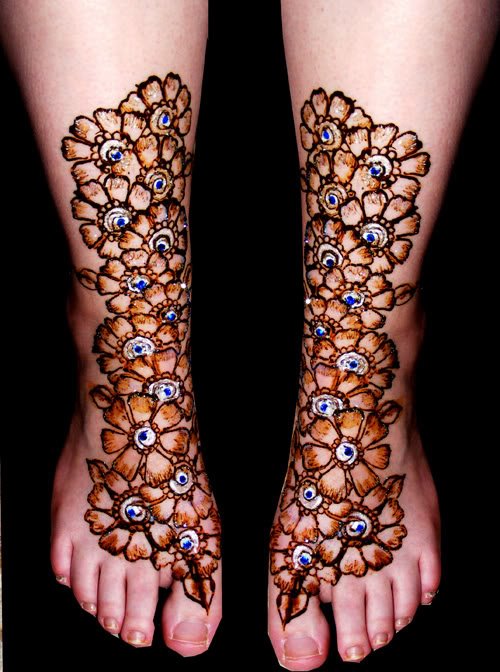 foot stylish mehndi design 2013