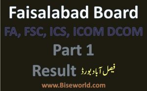 Faisalabad Board 11th Class Result 2022