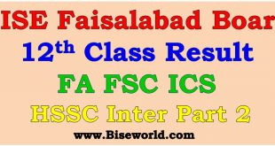 BISE Faisalabad Board 12th Class Result 2022