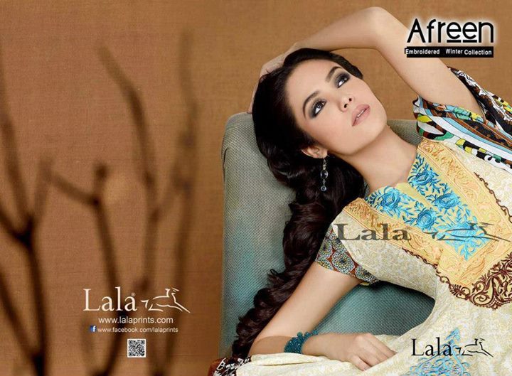 Lala Textiles Afreen Winter Party Wear Dress Collection 2013-14 For Women (1)