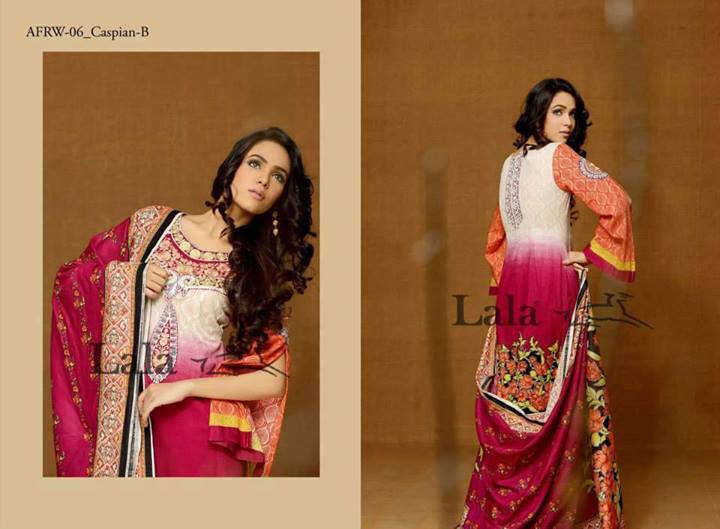 Lala Textiles Afreen Winter Party Wear Dress Collection 2013-14 For Women (7)