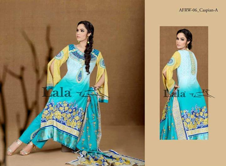 Lala Textiles Afreen Winter Party Wear Dress Collection 2013-14 For Women (9)
