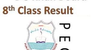 PEC Dera Ghazi Khan 8th Class Result 2023