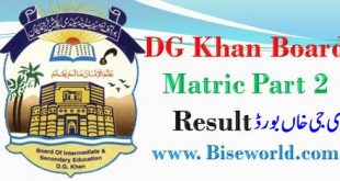 Dera Ghazi Khan 10th Class Result 2023