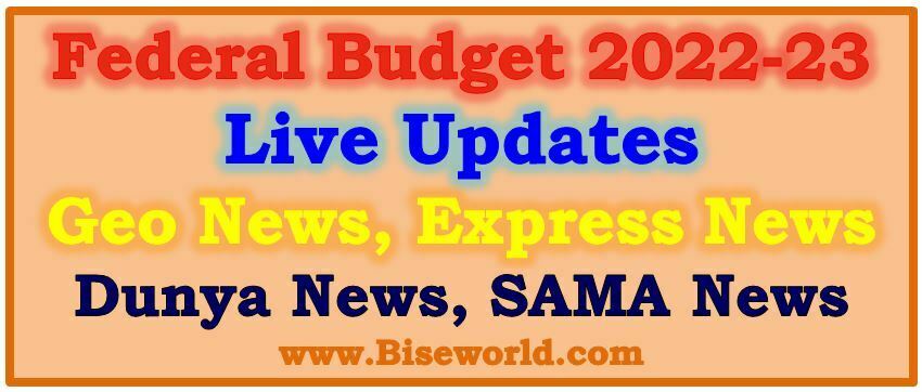 Budget 2022-23 Geo New Live Updates