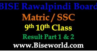 BISE Rawalpindi Board Matric Result 2022
