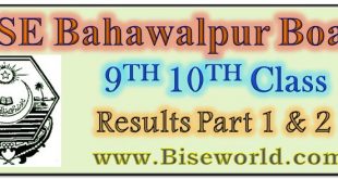 BISE Bahawalpur Board 9th Class Result 2023