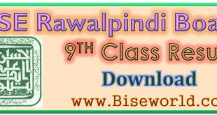 BISE Rawalpindi Board 9th Class Result 2023