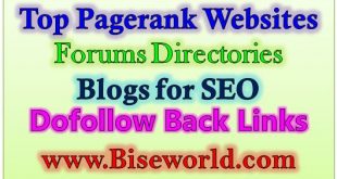 High Pagerank Dofollow Back Links