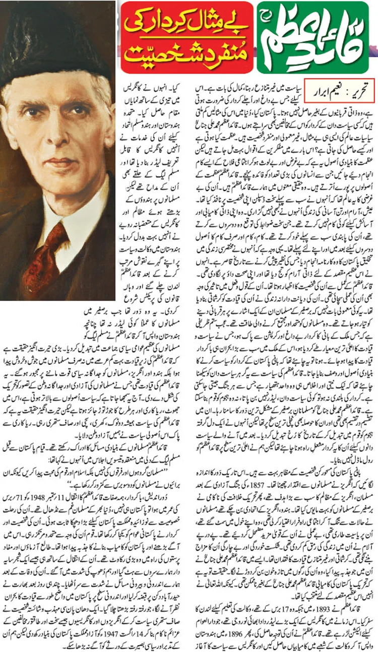 25 December Quaid e Azam Article Free Download