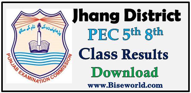 PEC Five Eight Class Result 2017 Jhang