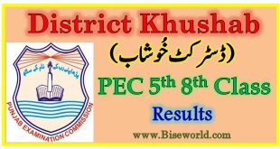 PEC Khushab 5th 8th Class Result 2023 Check Today