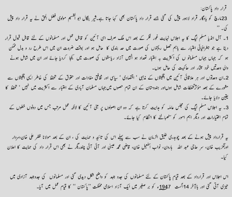23 March 1940 Debate in Urdu