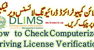 Online Check Computerized License Verification Pakistan