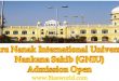 Guru Nanak International University Nankana Sahib Admissions Open