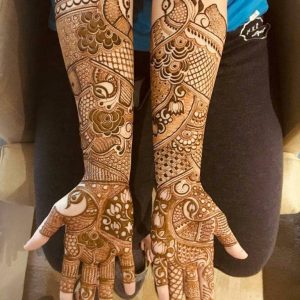 Newest Long Arm Mehndi Designs for Girls
