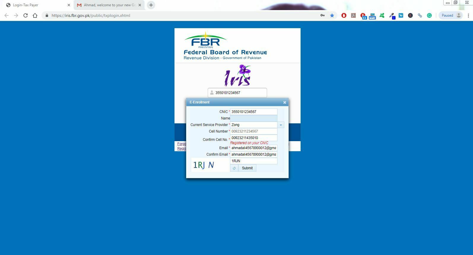 Make Filer FBR in Pakistan Free Registration
