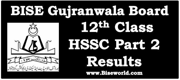 Gujranwal Inter Part 2 Result 2019