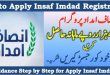 CM Announced Insaf Imdad Registration Online