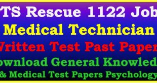 PTS Written Test Medical Past Papers 2022