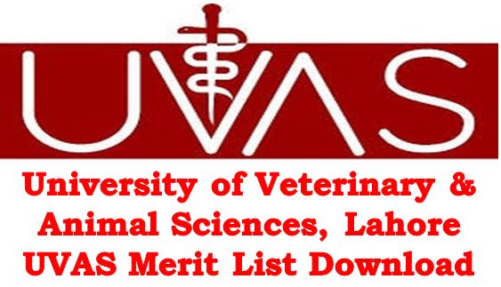 Veterinary University Merit List 2022