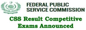CSS 2022 Final Result FPSC Examination Top Position