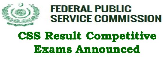 CSS 2020 Final Result FPSC Examination Top Position