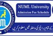 NUML Admission Fee Schedule 2023 Islamabad, All Campus Online Apply