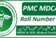 PMC Mdcat Roll no Slips 2022