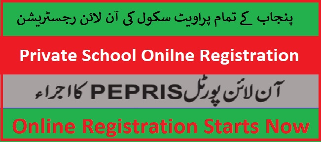 Punjab Private School E-License Registration Online