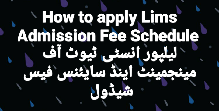 Lims admission Fee Schedule 2022