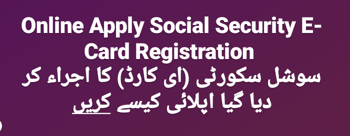 Social Security E-Card Registration