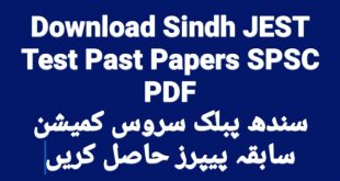 Sindh JEST Test Past Papers