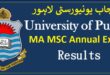 PU MA MSC Result 2023 University of the Punjab