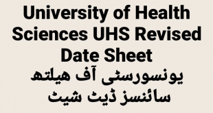 UHS Revised Date Sheet MBBS BDS 2023