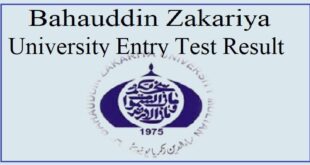 BZU Entry Test Result 2022 Bahauddin Zakariya University