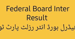 Federal Board Inter Result 2023 2nd Year FBISE