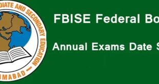Federal Board Date sheet 2022 12th Class Online Download