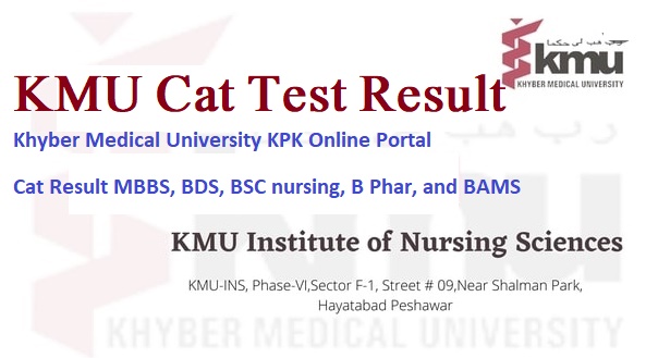 KMU Cat Result 2022 Khyber Medical University KPK