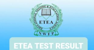 ETEA Test Result Written Test for Prison Jail Warden Vacancy