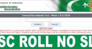 How to Check FPSC Roll No Slip Download by CNIC & Name