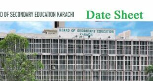 Karachi Board Matric Date Sheet 2022 Exam Date