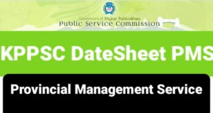 KPSC PMS Date Sheet 2022 Competitive Examination