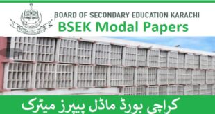 BSEK Modal Papers 2022 Download Matric General Science Arts Group