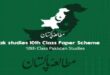 Pak Studies Class 10th Scheme 2022 All Boards