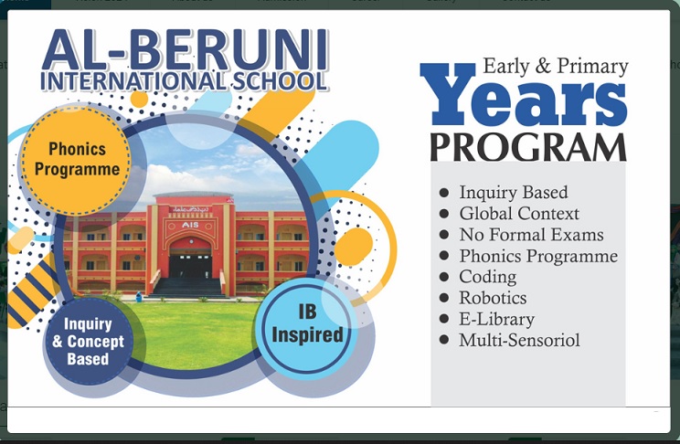 Al Beruni Model School Admission 2022 Al-Beruni International