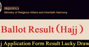 Hajj Application Draw Result 2022 List of Candidates