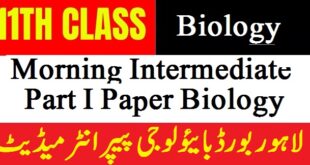 Lahore Board Biology Paper 2023 Download Past Papers